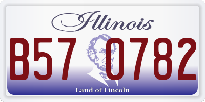 IL license plate B570782