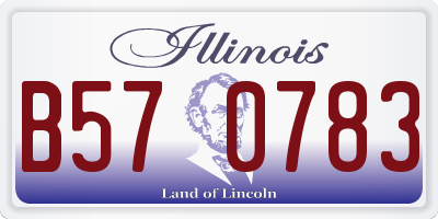 IL license plate B570783