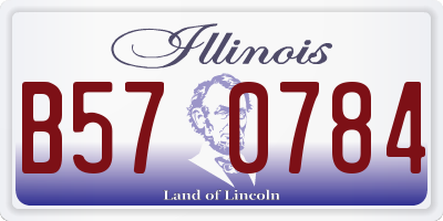 IL license plate B570784