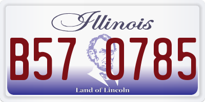 IL license plate B570785