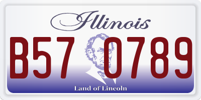 IL license plate B570789