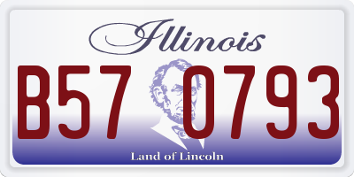 IL license plate B570793
