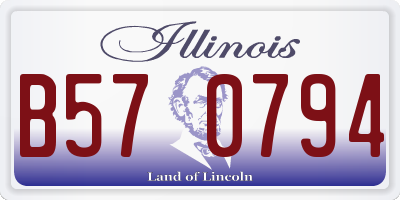 IL license plate B570794