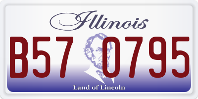 IL license plate B570795