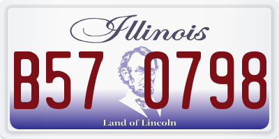 IL license plate B570798