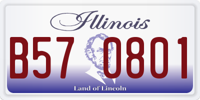 IL license plate B570801