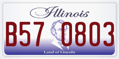 IL license plate B570803