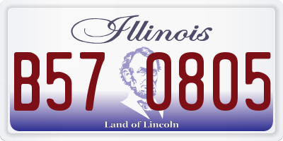IL license plate B570805