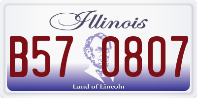 IL license plate B570807