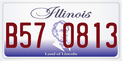 IL license plate B570813