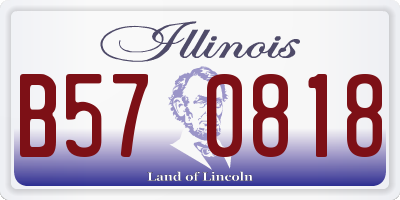 IL license plate B570818