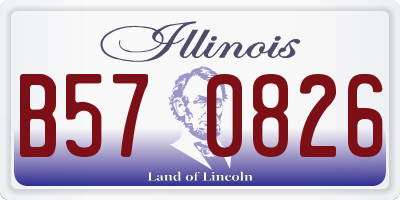 IL license plate B570826