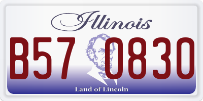 IL license plate B570830