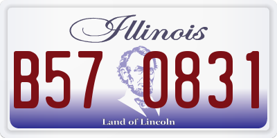 IL license plate B570831