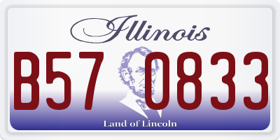 IL license plate B570833