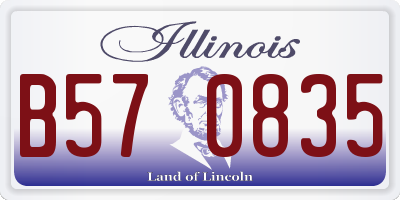 IL license plate B570835