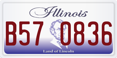 IL license plate B570836