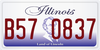 IL license plate B570837