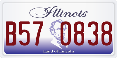 IL license plate B570838