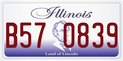 IL license plate B570839