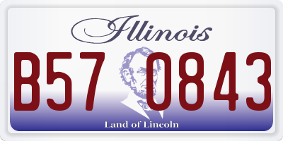 IL license plate B570843