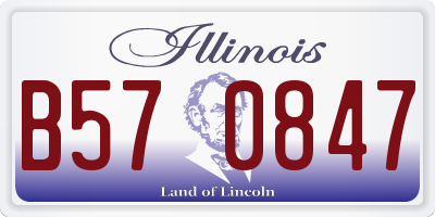 IL license plate B570847