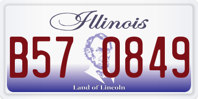 IL license plate B570849
