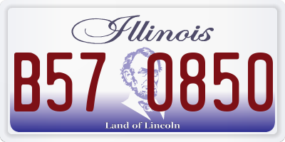 IL license plate B570850