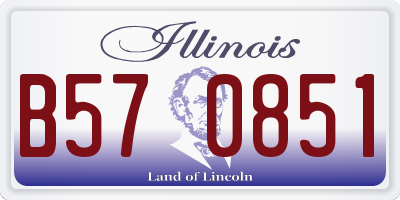 IL license plate B570851