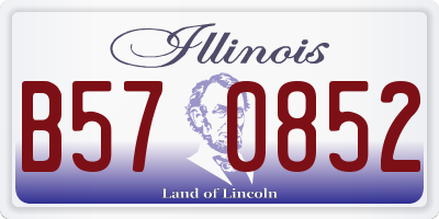 IL license plate B570852