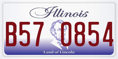 IL license plate B570854