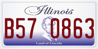 IL license plate B570863