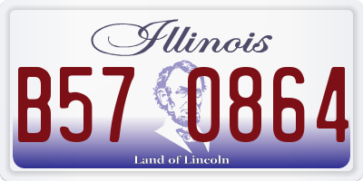 IL license plate B570864