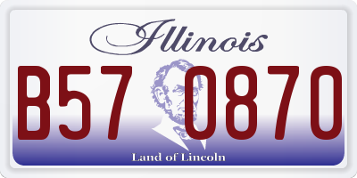 IL license plate B570870