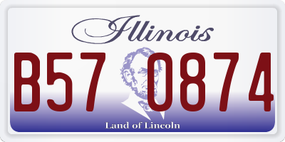 IL license plate B570874