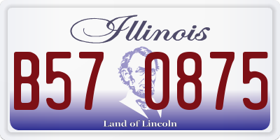 IL license plate B570875