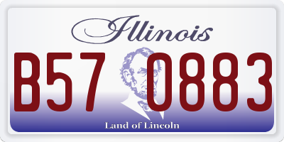 IL license plate B570883