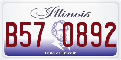 IL license plate B570892