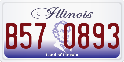 IL license plate B570893