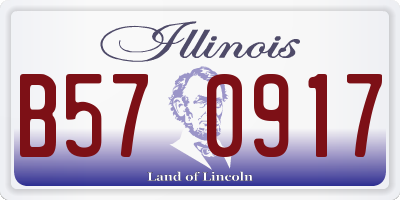 IL license plate B570917