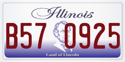 IL license plate B570925