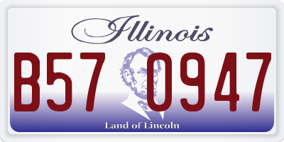 IL license plate B570947