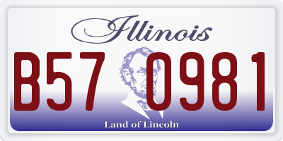 IL license plate B570981
