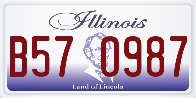 IL license plate B570987