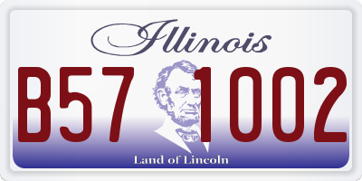 IL license plate B571002