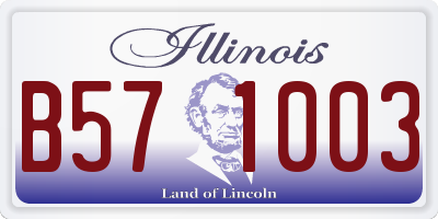 IL license plate B571003