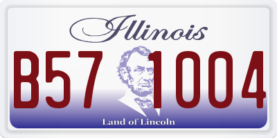 IL license plate B571004