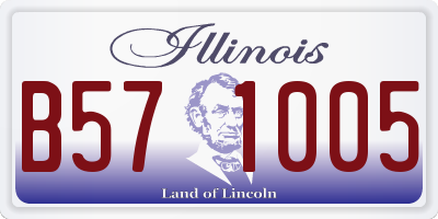 IL license plate B571005