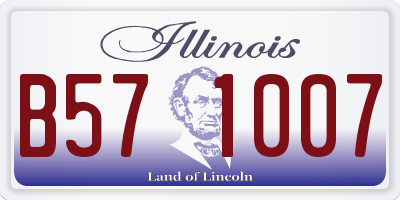 IL license plate B571007