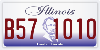 IL license plate B571010